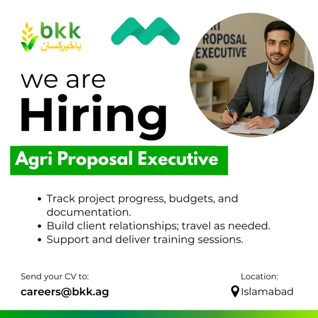 Agri Proposal Executive Jobs 2025 at Bakhabar Kissan