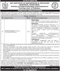 NFC Institute of Engineering & Fertilizer Research