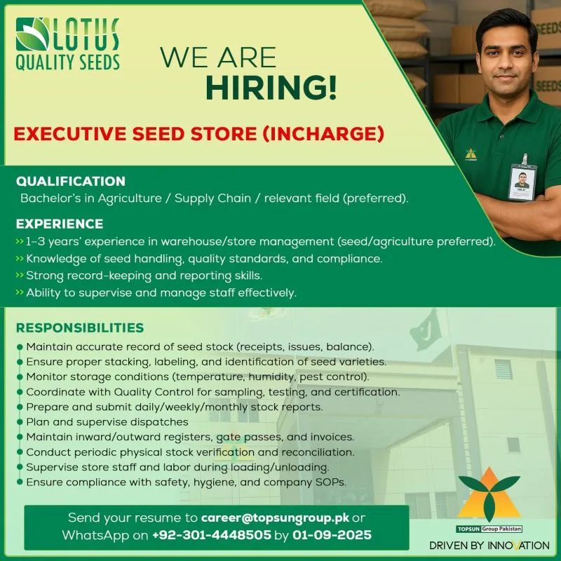 Seed Store In charge 2025 at Top Sun Group