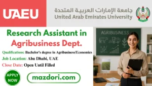 Teaching Assistant in Agribusiness Department at UAEU 2025
