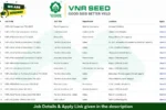 VNR Seed Company Jobs in India 2025