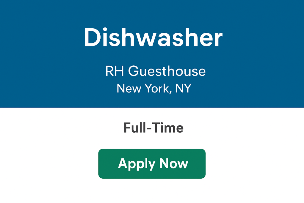 Dishwasher Job