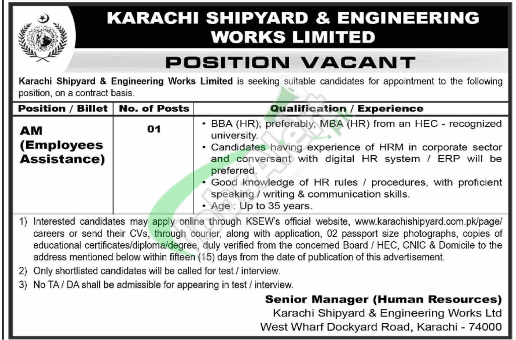 Assistant Manager Jobs in Karachi
